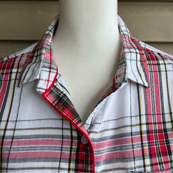 •Victoria's Secret• Plaid Button Down Flannel PJ/Lounge Top - Size Small - Picture 3 of 8